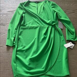 NWT Nordstrom Elegant Green Wrap Dress